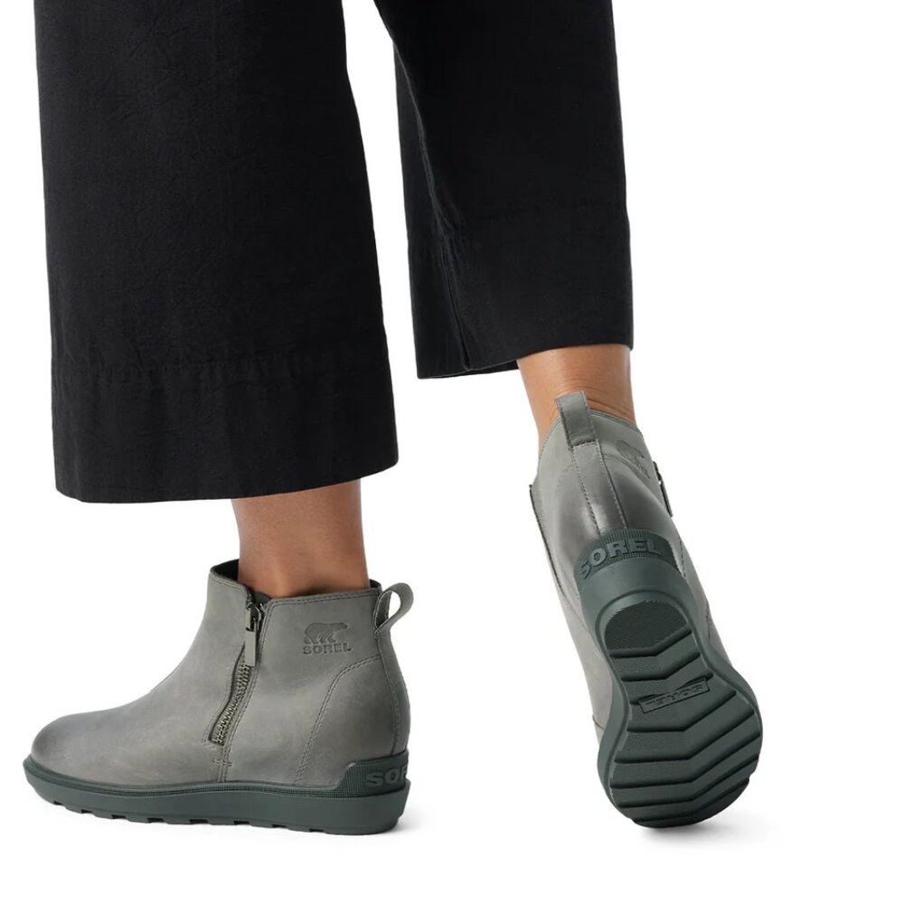 NEW Sorel Evie II Zip Wedge Boots - Waterproof, Leather For Women 1125 5s3